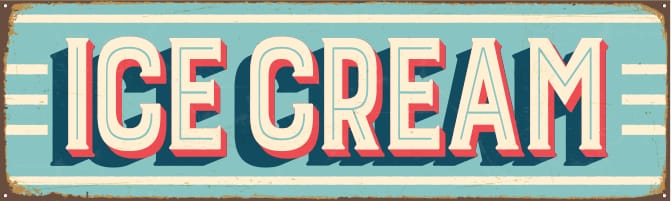 ice cream sign