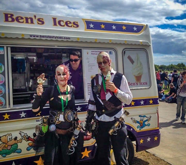 2 Horror characters ice cream van corporate events