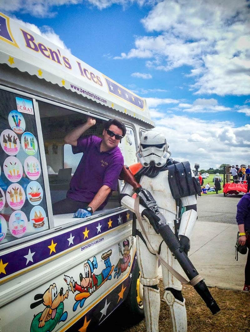 Ben and star wars character at a corporate event